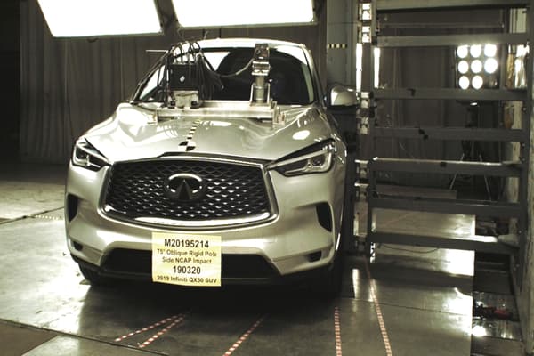 NHTSA Side pole test of the 2019 Infiniti Qx50