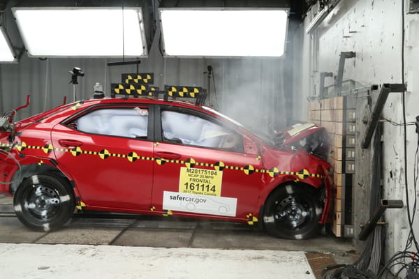 NHTSA Frontal impact test of the 2019 Toyota Corolla