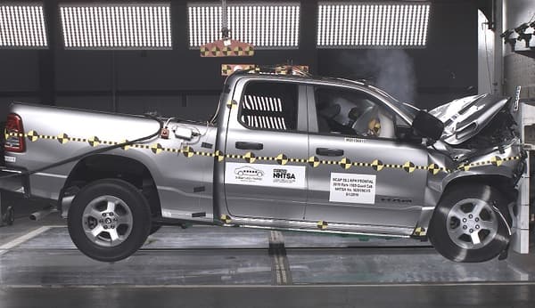 NHTSA Frontal impact test of the 2019 Ram 1500