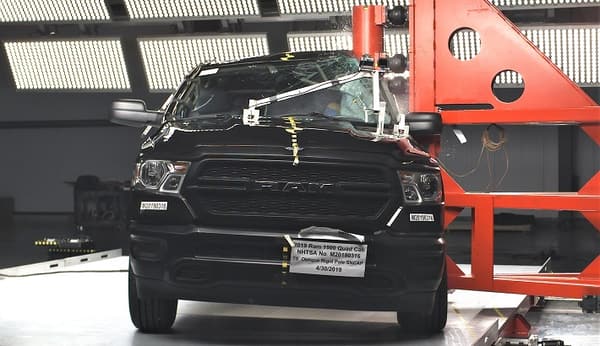 NHTSA Side pole test of the 2019 Ram 1500