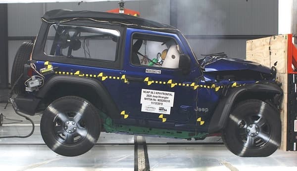NHTSA Frontal impact test of the 2020 Jeep Wrangler