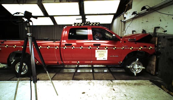 NHTSA Frontal impact test of the 2020 Ram 2500