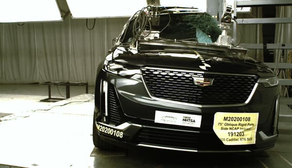 NHTSA Side pole test of the 2020 Cadillac XT6