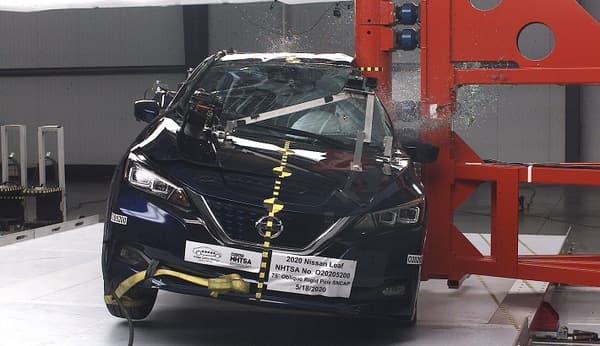 NHTSA Side pole test of the 2020 Nissan Leaf Plus