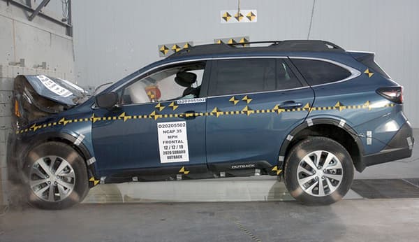 NHTSA Frontal impact test of the 2020 Subaru Legacy