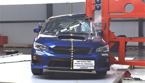 NHTSA Side pole test of the 2021 Subaru WRX