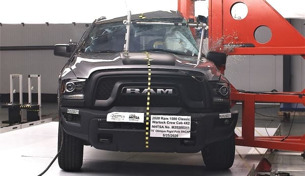 NHTSA Side pole test of the 2022 Ram 1500 Classic