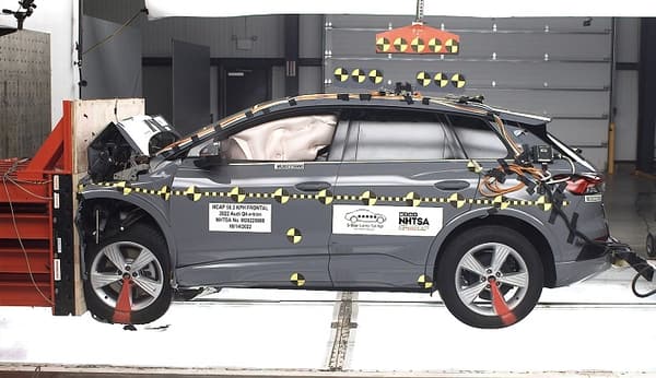 NHTSA Frontal impact test of the 2022 Audi Q4 E-Tron