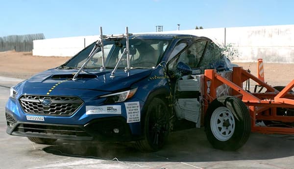 NHTSA Side impact test of the 2022 Subaru WRX