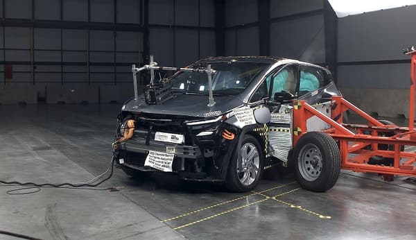 NHTSA Side impact test of the 2023 Chevrolet Bolt EV