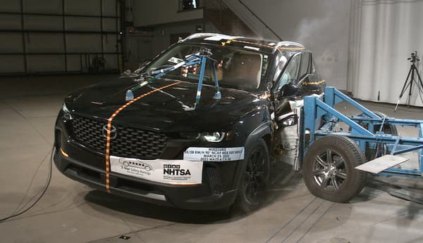NHTSA Side impact test of the 2023 Mazda CX-50