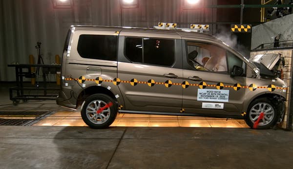 NHTSA Frontal impact test of the 2023 Ford Transit Connect
