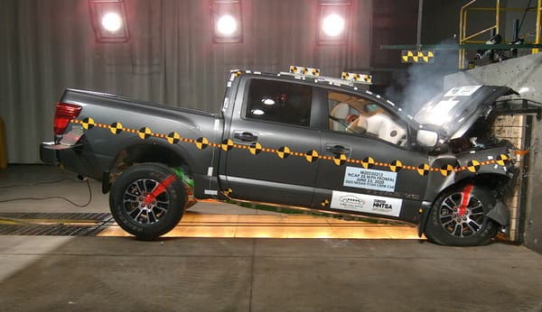 NHTSA Frontal impact test of the 2023 Nissan Titan