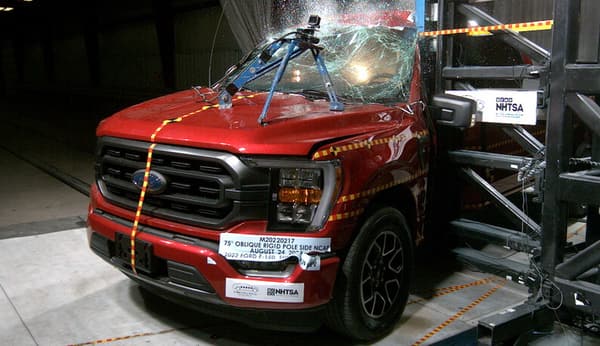 NHTSA Side pole test of the 2024 Ford F-150