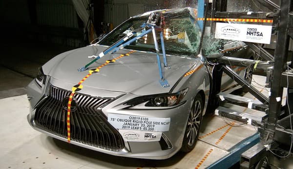 NHTSA Side pole test of the 2024 Lexus ES 250