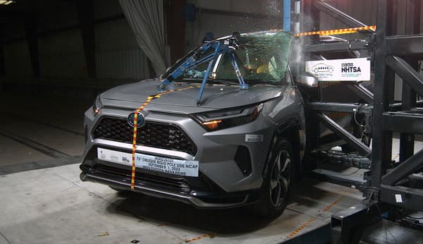 NHTSA Side pole test of the 2024 Toyota Rav4 Prime