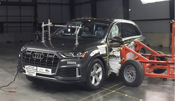 NHTSA Side impact test of the 2024 Audi Q7
