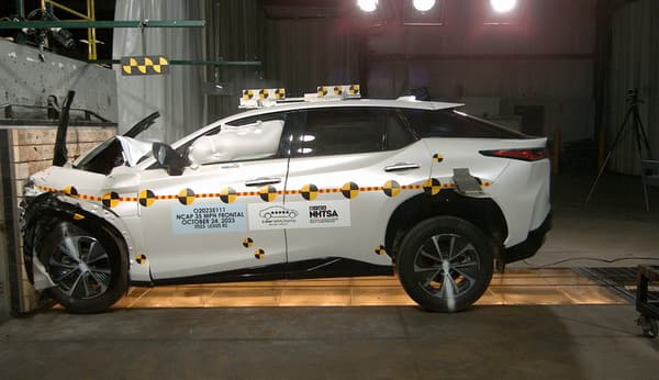 NHTSA Frontal impact test of the 2025 Lexus Rz 450e