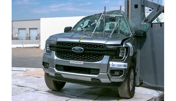 NHTSA Side pole test of the 2025 Ford Ranger