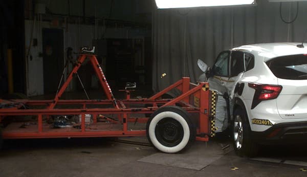 NHTSA Side impact test of the 2025 Chevrolet Trax