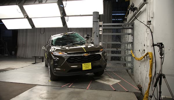 NHTSA Side pole test of the 2025 Chevrolet Trax