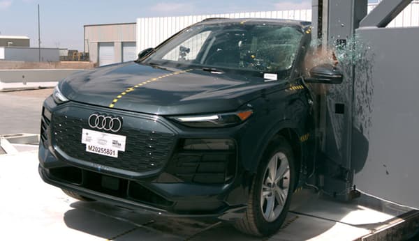NHTSA Side pole test of the 2025 Audi Q6 E-Tron