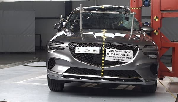 NHTSA Side pole test of the 2026 Genesis Gv70