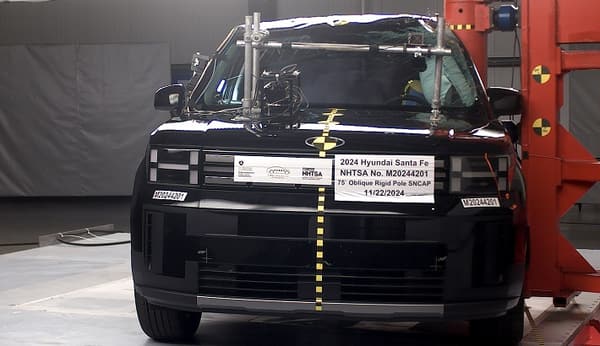 NHTSA Side impact test of the 2026 Hyundai Santa Fe