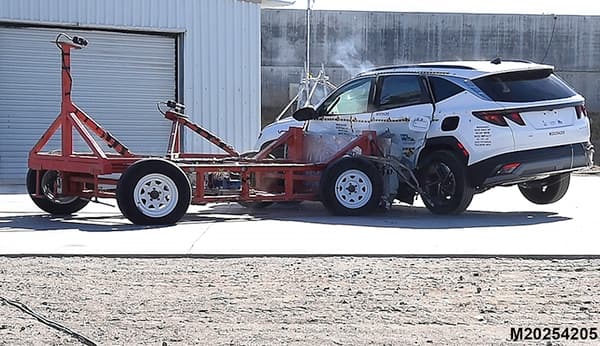 NHTSA Side impact test of the 2026 Hyundai Tucson Hybrid