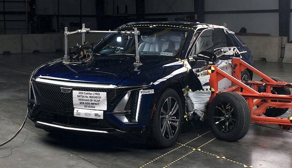 NHTSA Side impact test of the 2026 Cadillac Lyriq BEV