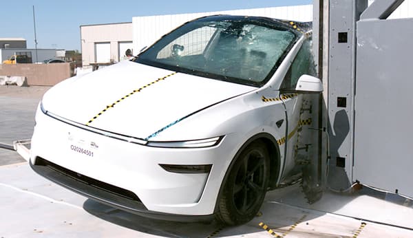NHTSA Side pole test of the 2026 Tesla Model Y BEV