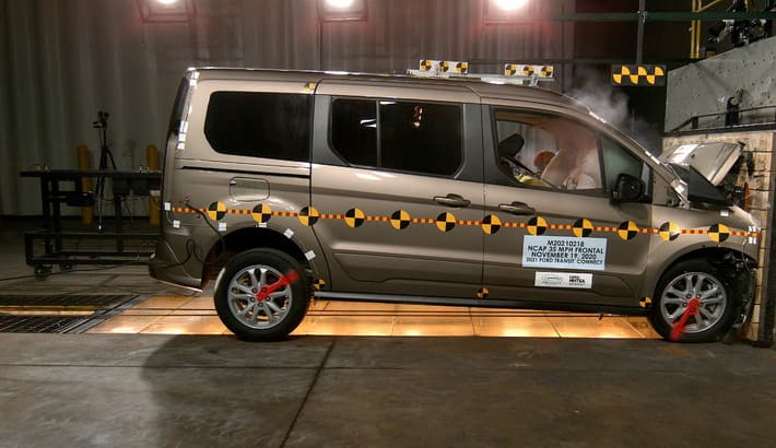NHTSA crash test of the 2021 Ford Transit Connect