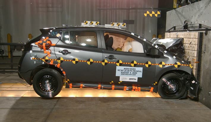 NHTSA crash test of the 2023 Nissan Leaf Plus