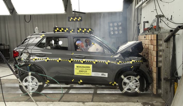 NHTSA crash test of the 2023 Hyundai Venue