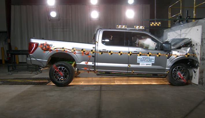 NHTSA crash test of the 2024 Ford F-150