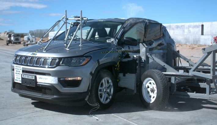 NHTSA crash test of the 2023 Jeep Compass