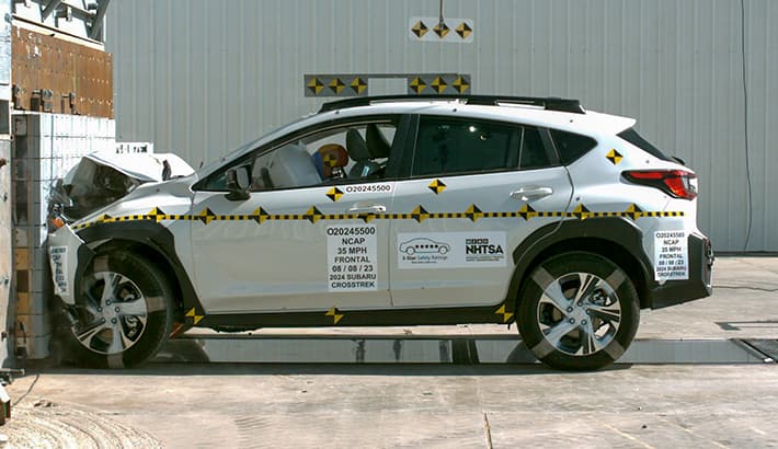 NHTSA crash test of the 2024 Subaru Crosstrek