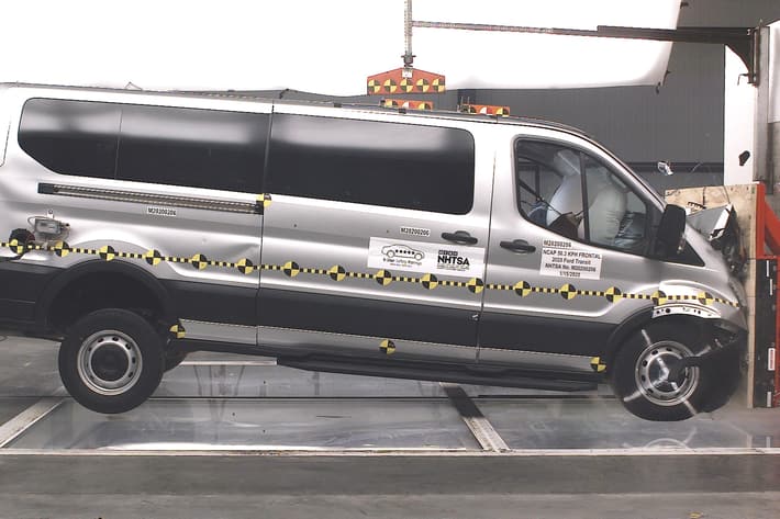 NHTSA crash test of the 2025 Ford Transit