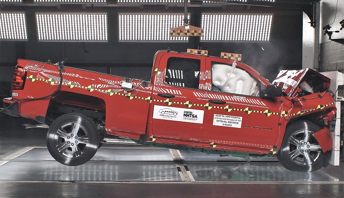 NHTSA crash test of the 2019 Chevrolet Silverado Ld 1500