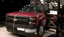 NHTSA Side pole test of the 2019 Chevrolet Silverado Ld 1500