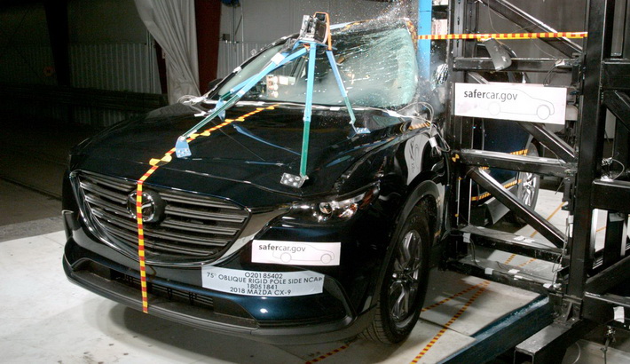 NHTSA Side pole test of the 2019 Mazda CX-9
