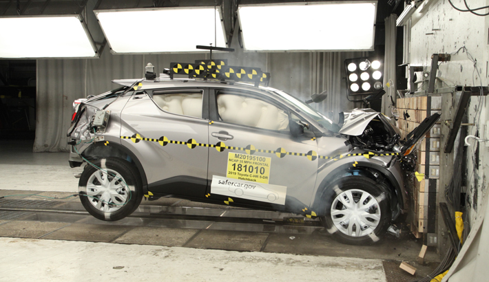 NHTSA crash test of the 2019 Toyota C-Hr