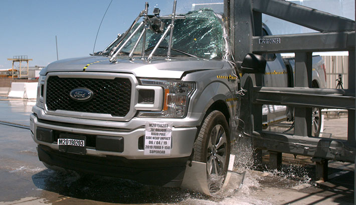 NHTSA Side pole test of the 2019 Ford F-150