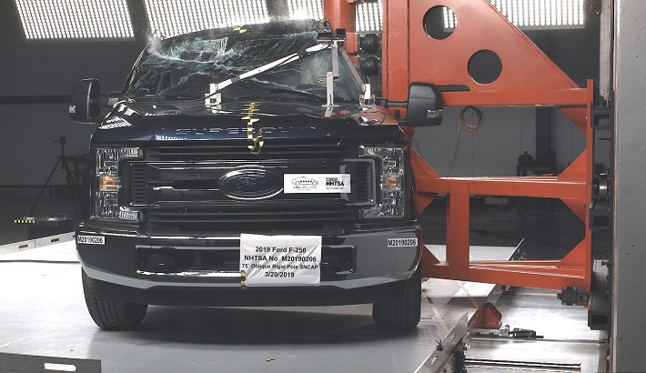 NHTSA Side pole test of the 2019 Ford F-250