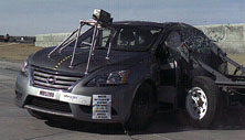NHTSA crash test of the 2019 Nissan Sentra Sr Turbo
