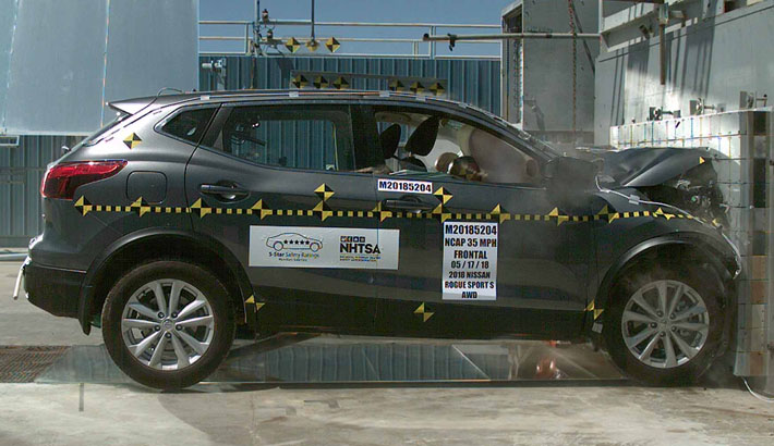 NHTSA crash test of the 2019 Nissan Rogue Sport