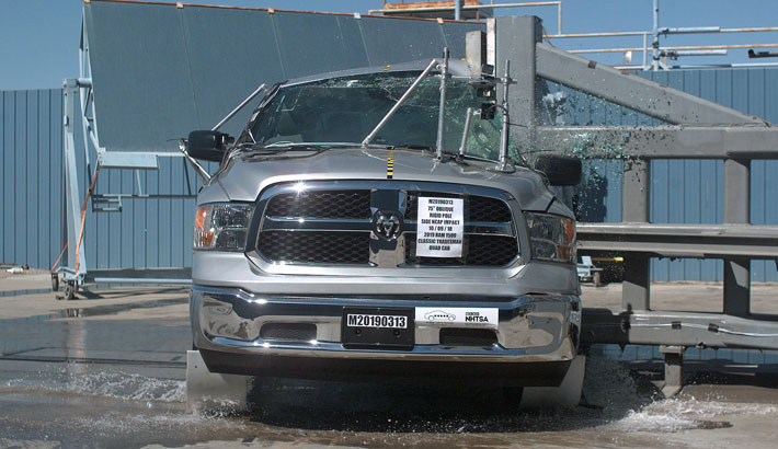 NHTSA Side pole test of the 2019 Ram 1500 Classic