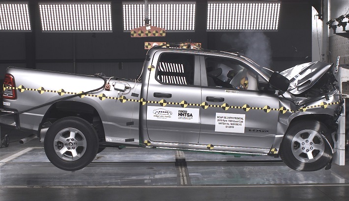 NHTSA crash test of the 2019 Ram 1500