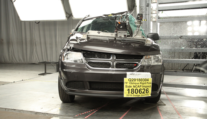 NHTSA Side pole test of the 2019 Dodge Journey