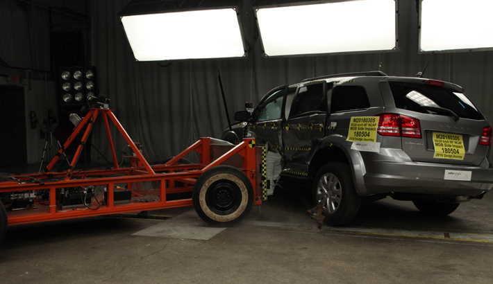 NHTSA Side impact test of the 2020 Dodge Journey